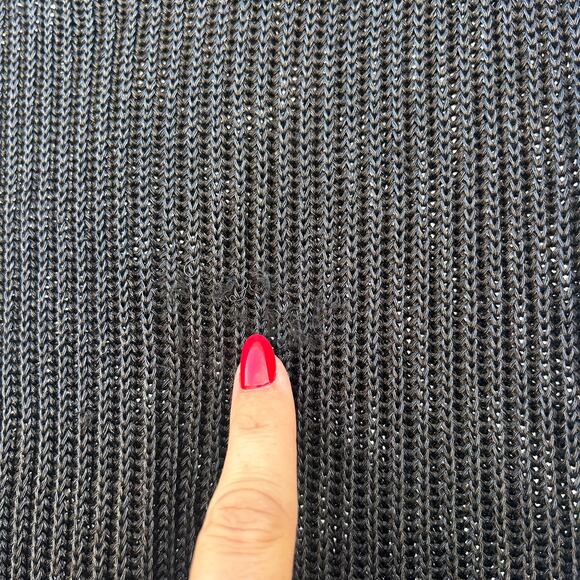 Ralph Lauren Shawl Collar Shell Set Tank Cardigan Sweater Medium Black Cotton - Picture 8 of 9